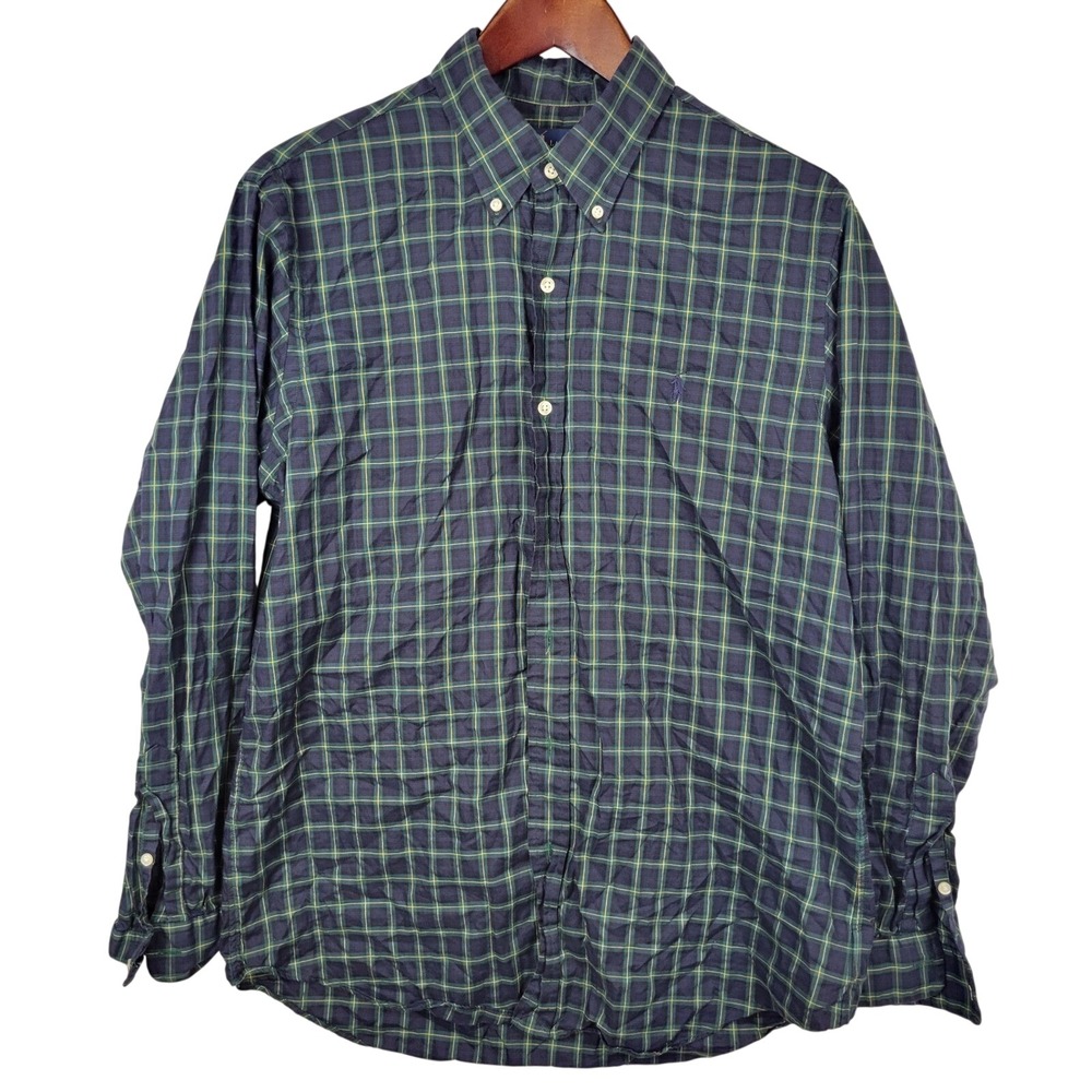 Ralph Lauren‎ Mens Plaid Button Down Long Sleeve Dress Shirt - Picture 2 of 10
